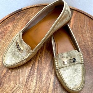 Woman’s Gold Coach Shoes, 8